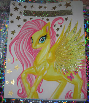 2013-9-29 Fluttershy Gold Stars Prism Tape