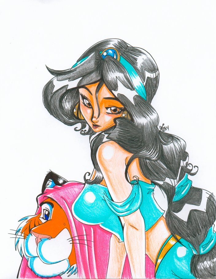 Aladdin- Jasmine and tiger pet