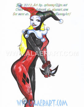 2012 Older Harley Quinn Art Mask off Clown