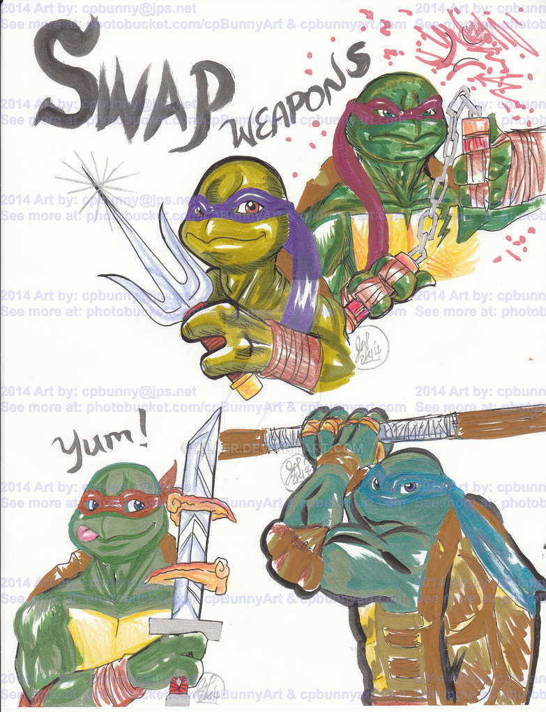 Ninja Turtles Swap Weapons Practice by alaer on DeviantArt