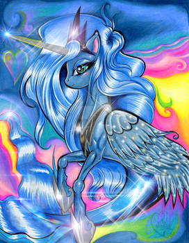 Princess Luna Underwater Sky Merpony Sparkly