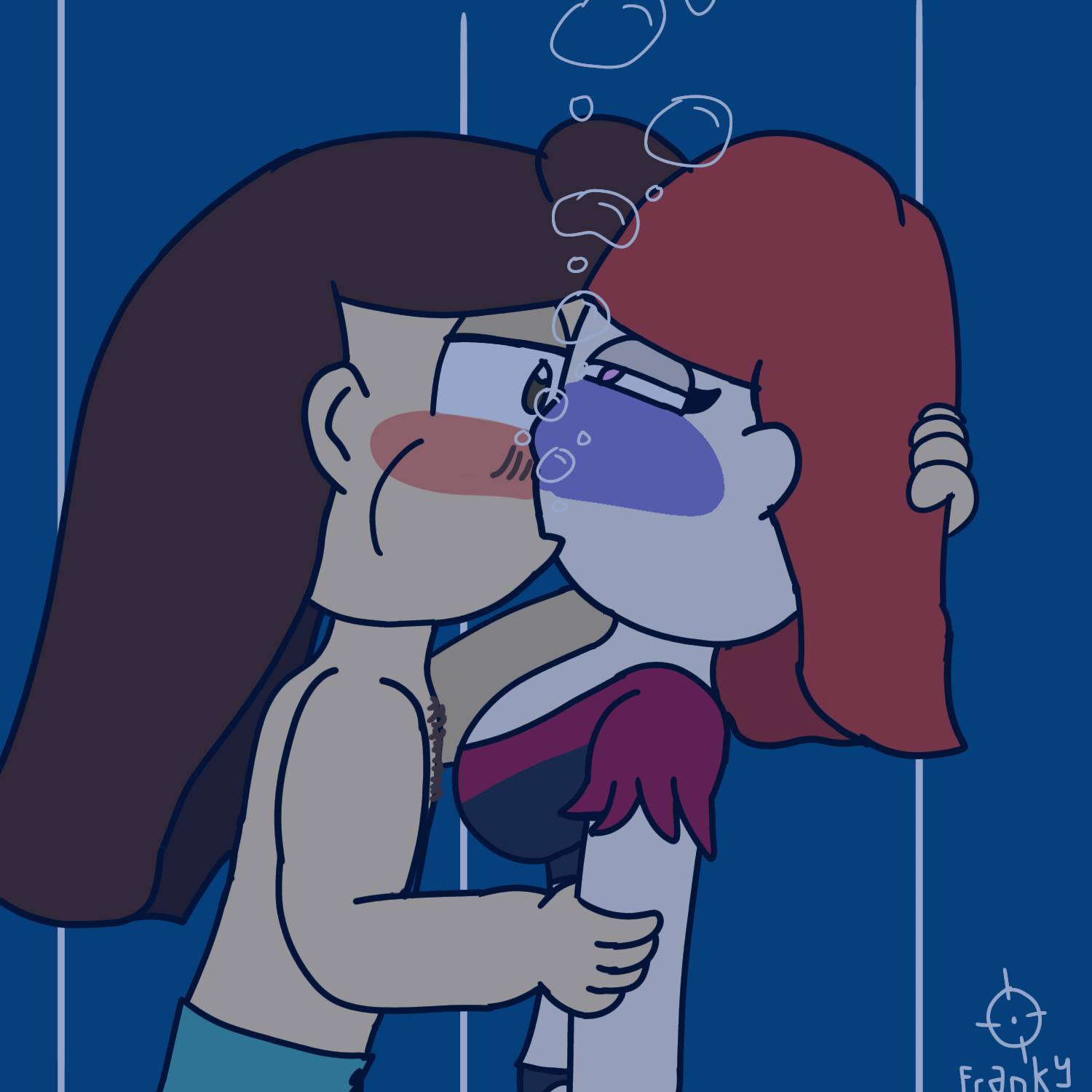 Sinktember day 7 - kiss (Leonard and Eva)