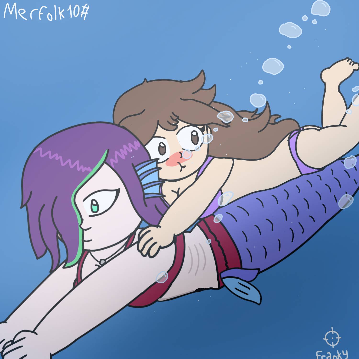 Sinktember Day 10 - Merfolk (Olivia and Sawyer)