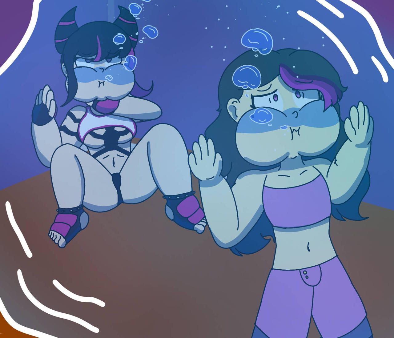 Trapped purple girls