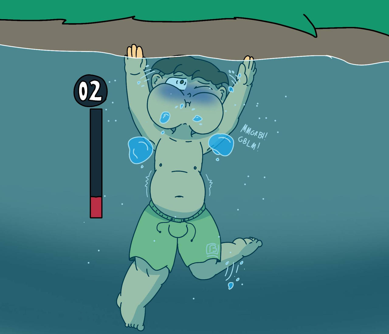 Chubby boy goes blub