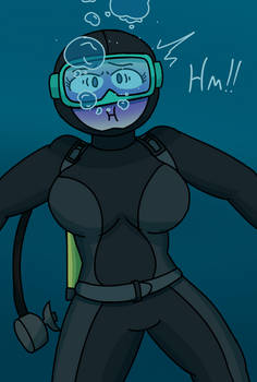 Scuba girl in peril