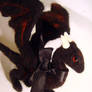 Black needle felted dragon 2