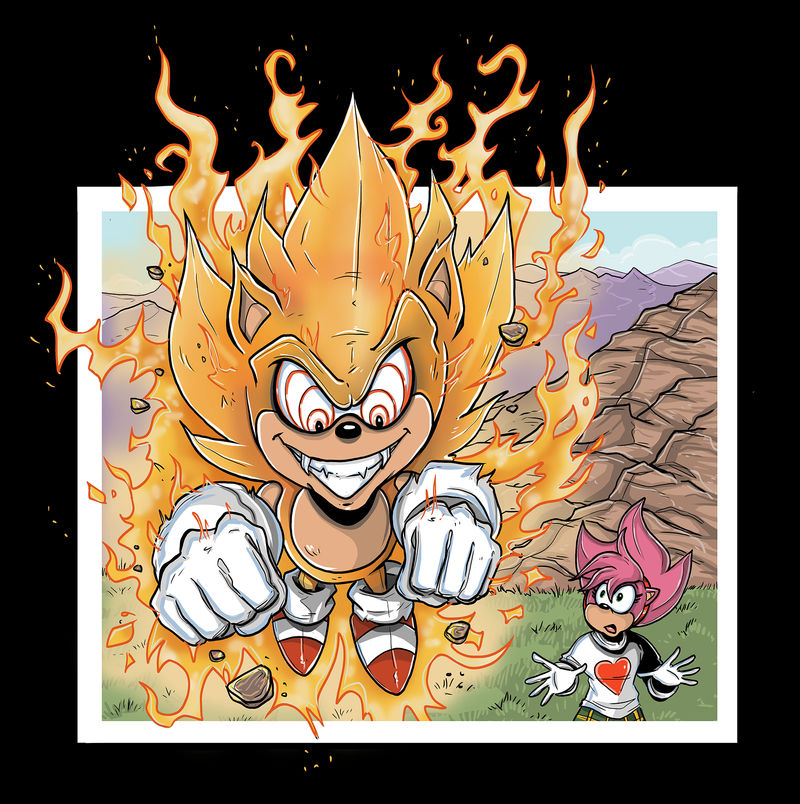 pingsley (COMMS OPEN) on X: Fleetway Sonic and Super Sonic https