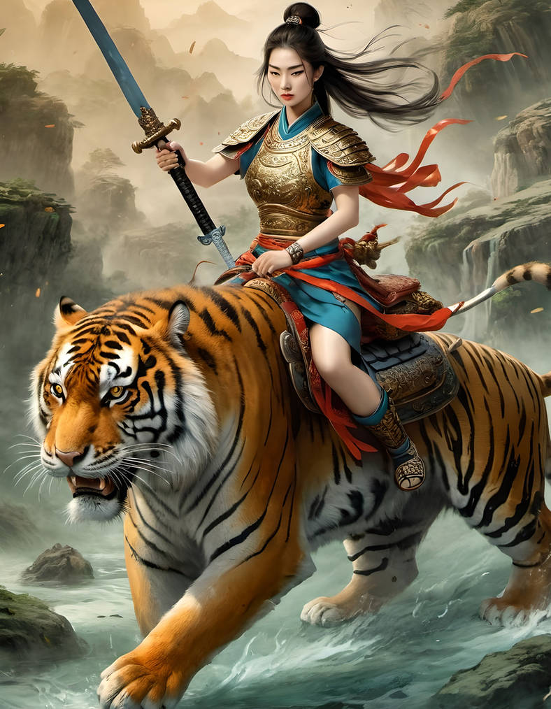 Riding a tiger 002 by Darthsandr on DeviantArt