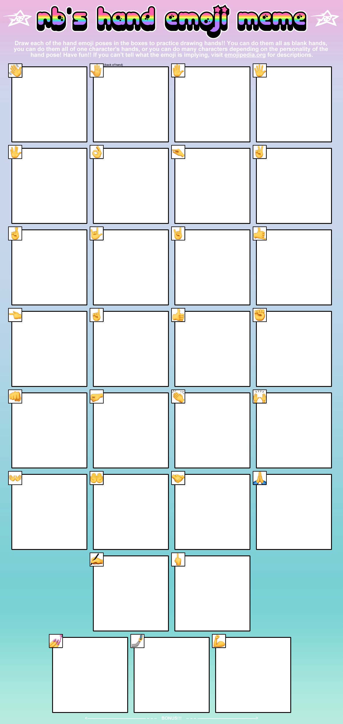 Hand Emoji Blank Art Meme