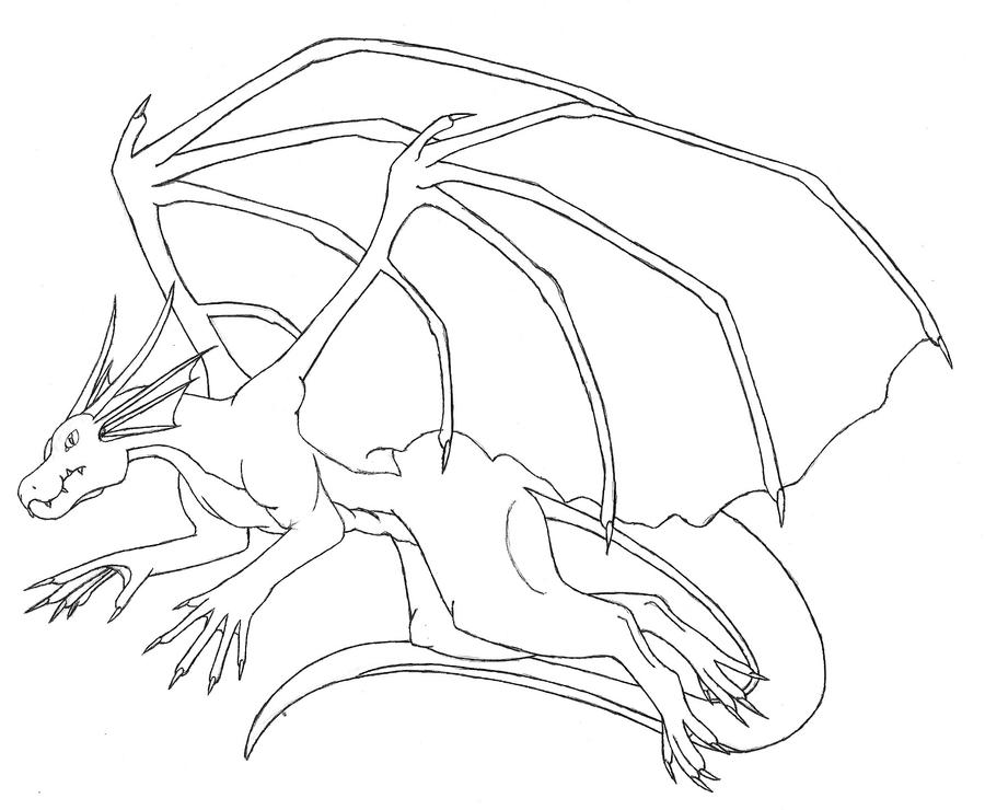 Male Dragon Uncoloured