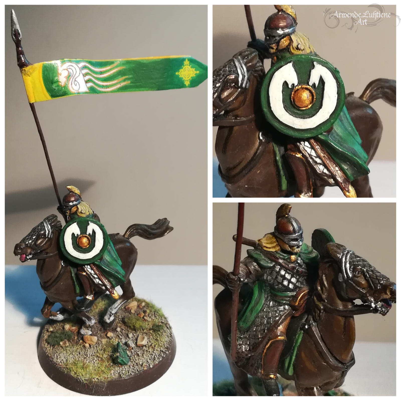 Warhammer Rohan LOTR miniatures - Rohan banner-bearer by ArwendeLuhtiene on DeviantArt