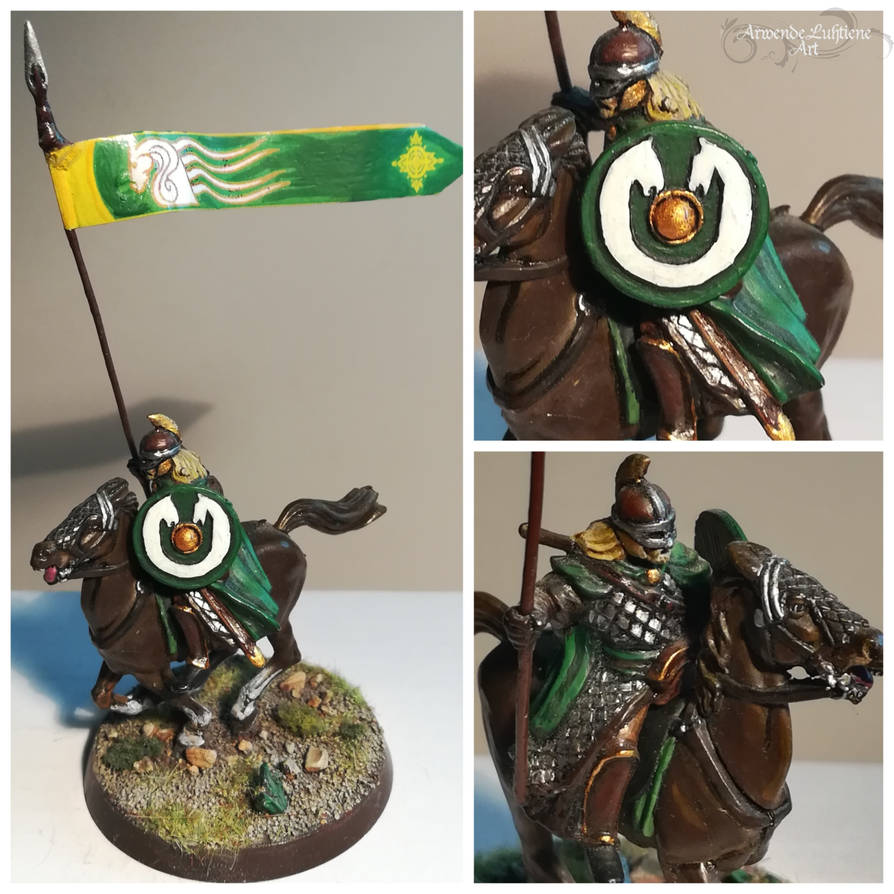 LOTR miniatures - Rohan banner-bearer by ArwendeLuhtiene on DeviantArt