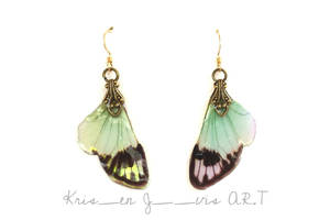 Opal Fire Fairy Wing Earrings