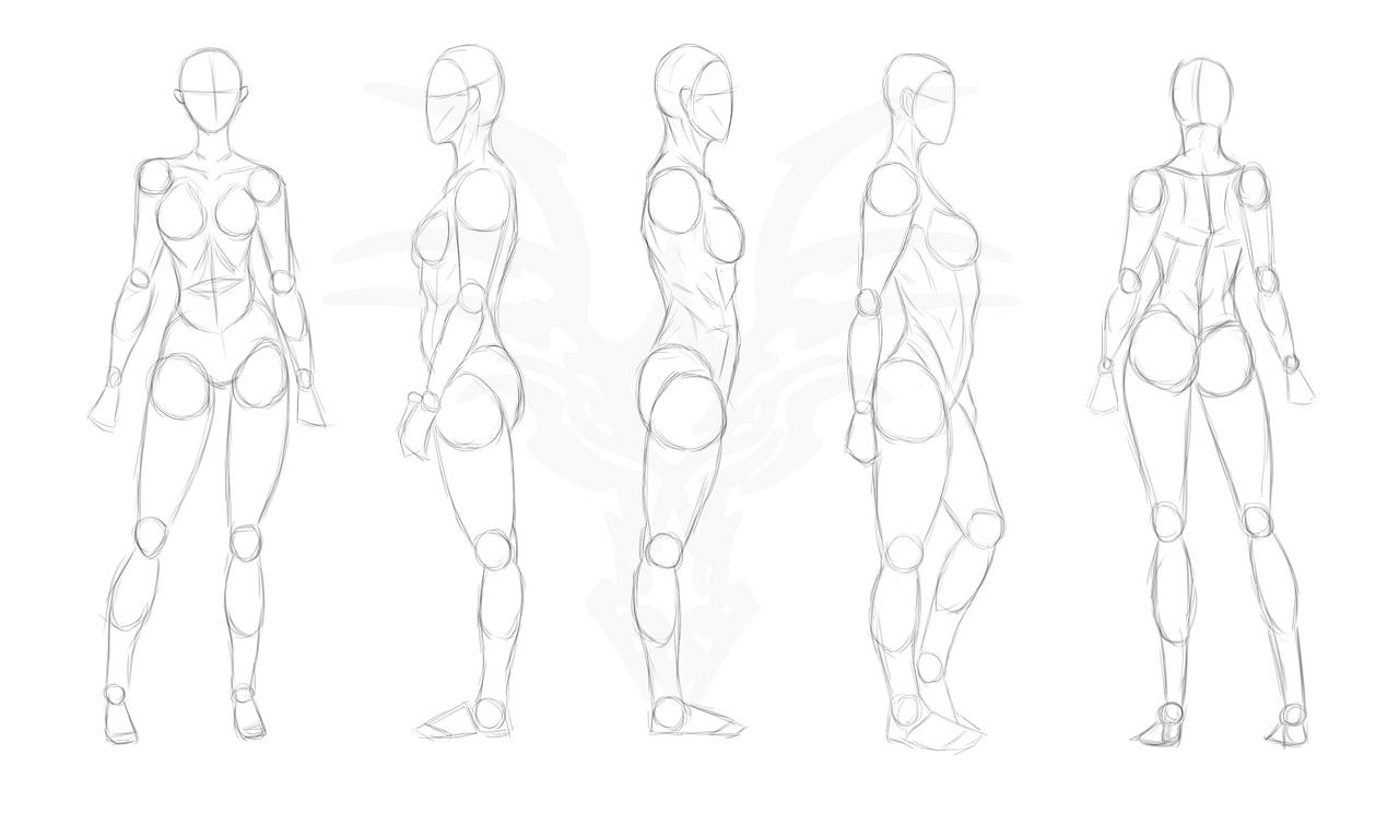 Reference Pose 5 - Full Standing Female by WaywardWarriorDesign on DeviantArt