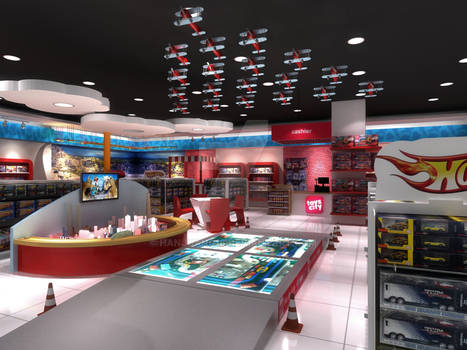 Toys City Interior 3D Transportation Area 2