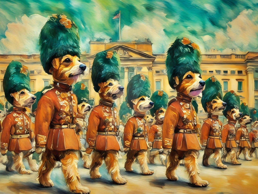 Trooping the colour.