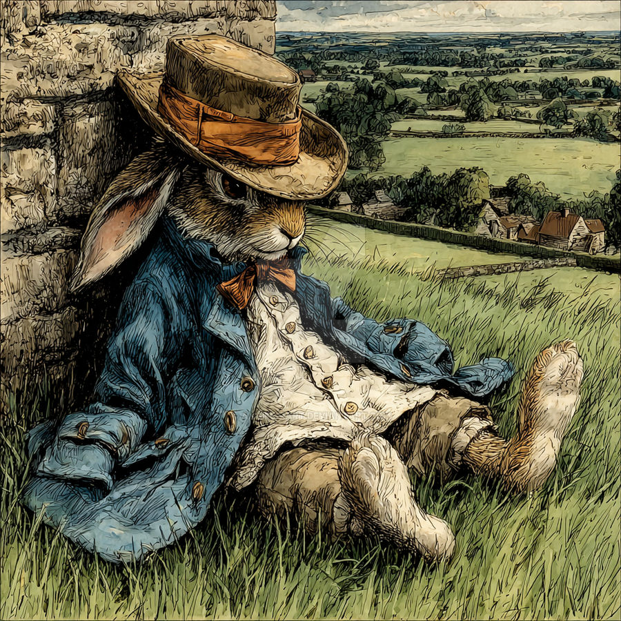 Blue Rabbit Deviantart Bunny Blue . by AngiesAIArt on DeviantArt