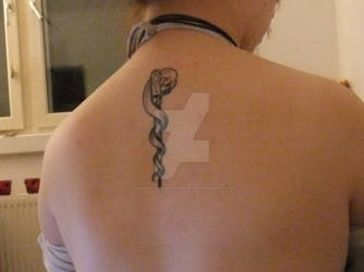 rod of Asclepius Tattoo III