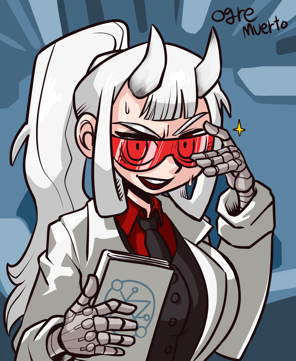 Loremaster Helltaker Fan Art - art-earwax