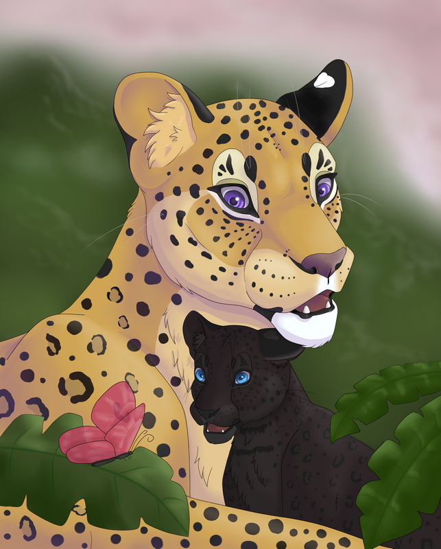 Leopard And Cub