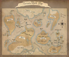 Terravita World Map Colourless