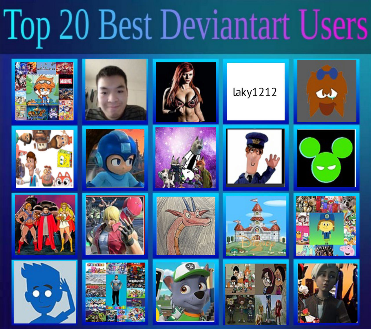 Upload777 Top 20 favorite users on Deviantart (My version) by CBABFanatic2007 on ...