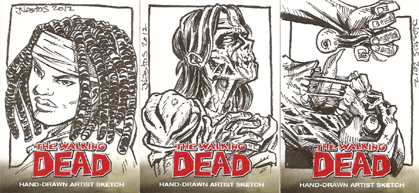 Walking Dead Comic Series sketch cards set 4