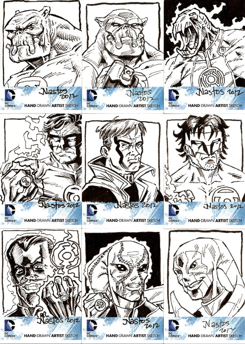 Official DC 52 Sketchcards for Cryptozoic set 1