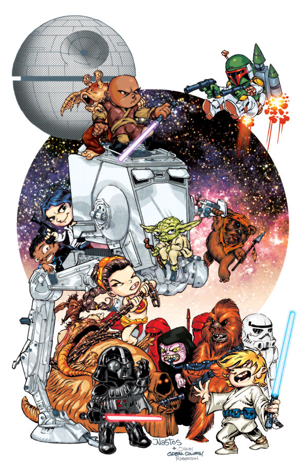 Chibi Star Wars Print by ElfSong-Mat