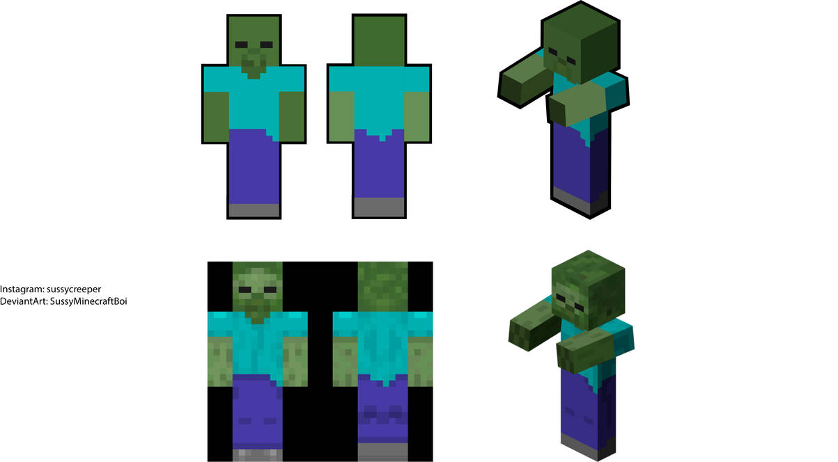 Minecraft Zombie Design Minecraft Zombie by SussyMinecraftBoi on DeviantArt