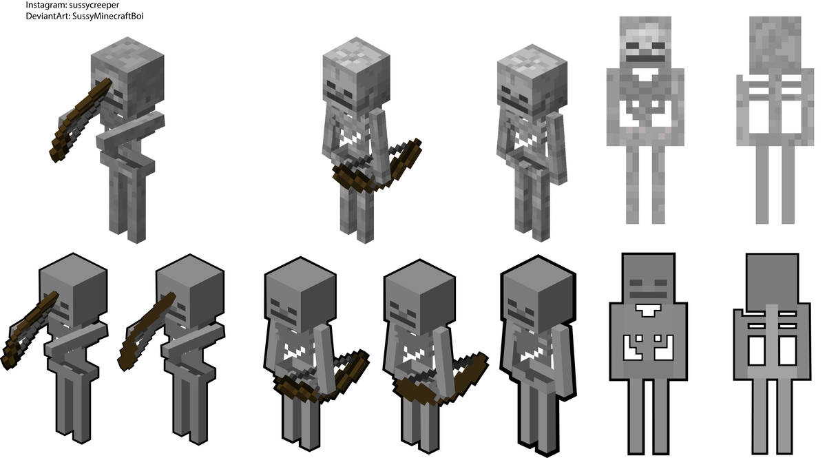 Skeleton Minecraft by SussyMinecraftBoi on DeviantArt