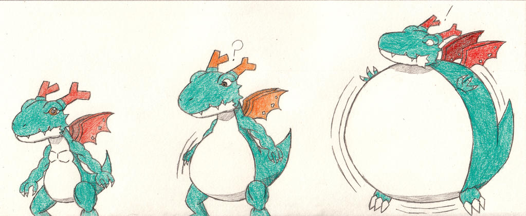 Request: Dracomon inflation sequence by eternalJonathan on DeviantArt