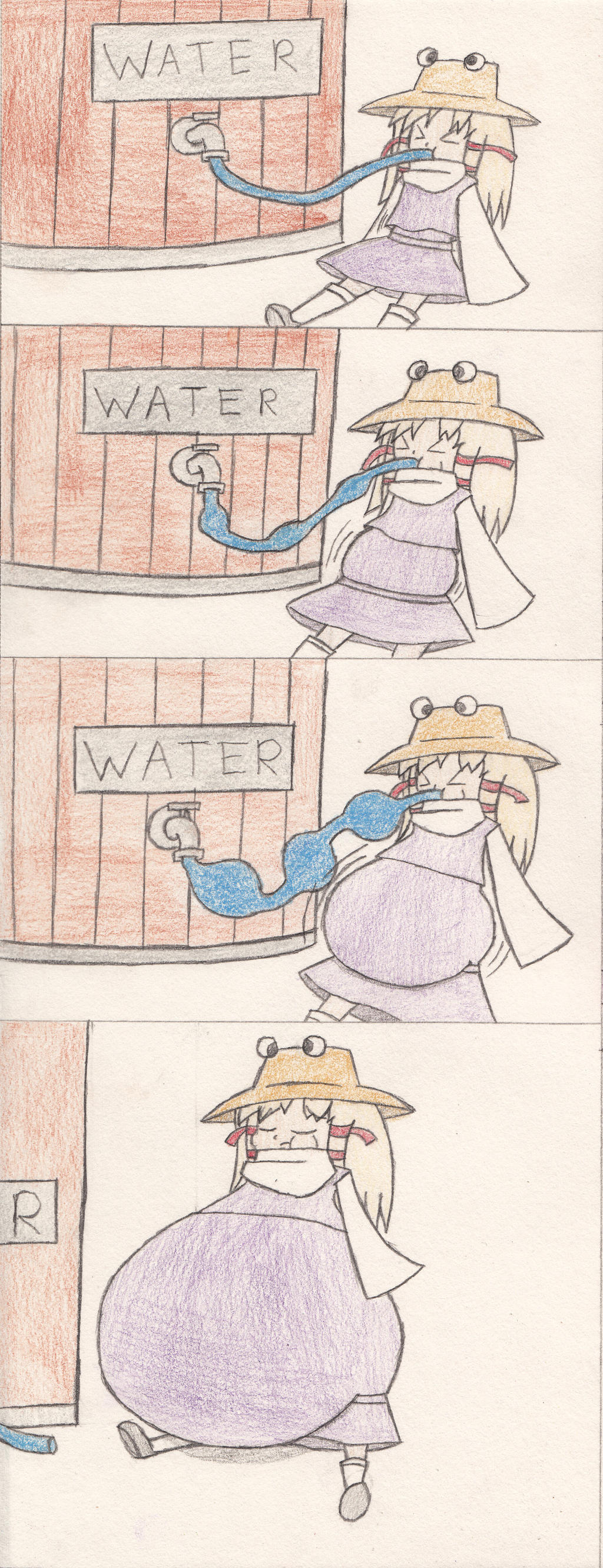 Request: Suwako water inflation sequence by eternalJonathan on DeviantArt