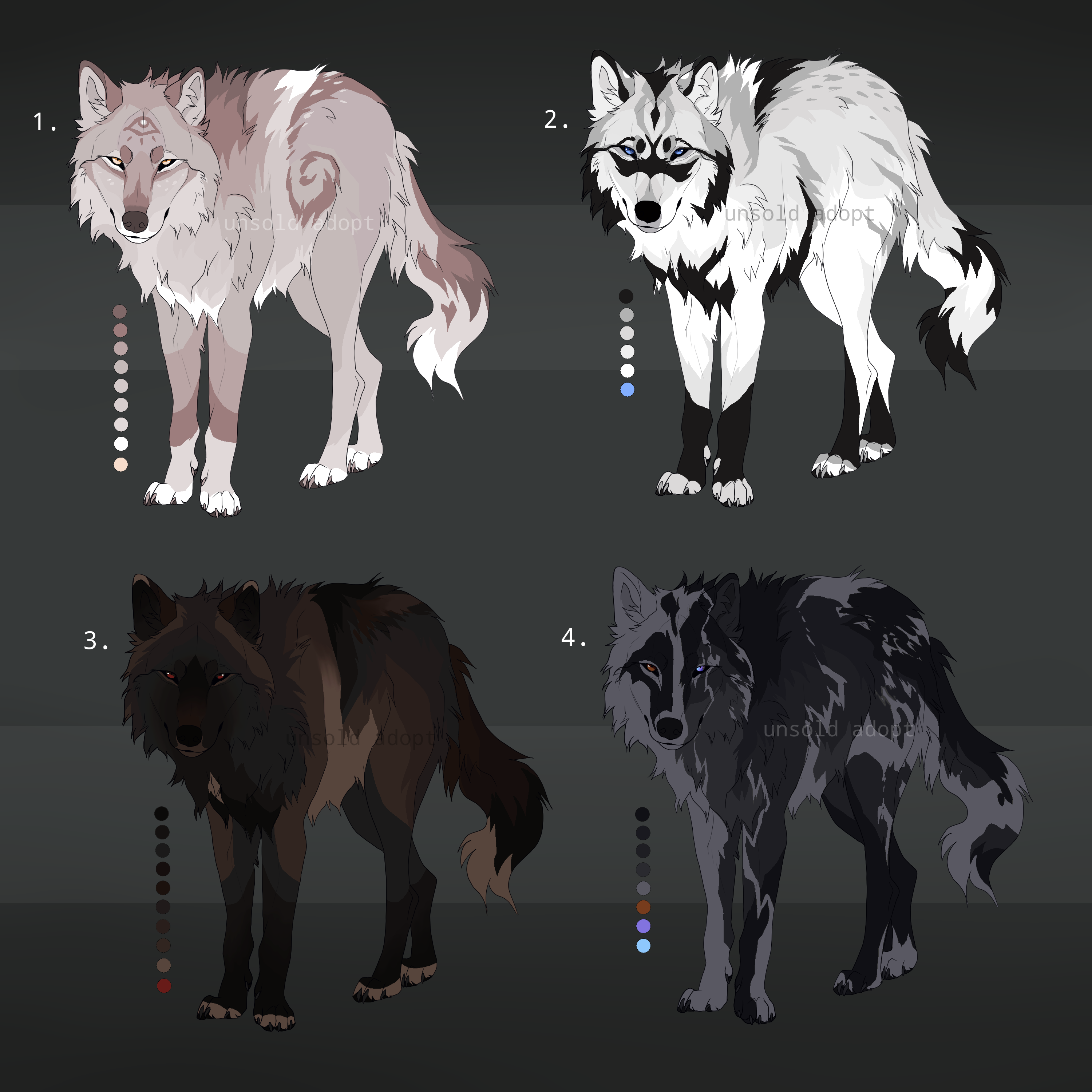 Wolf adopts $30 USD each by Madison1575 on DeviantArt