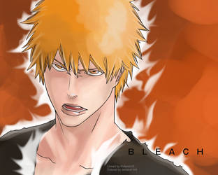 Bleach Artbook - Ichigo - colored lineart by deidara1444