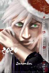 2020 Calendar - December - Ukitake - finished