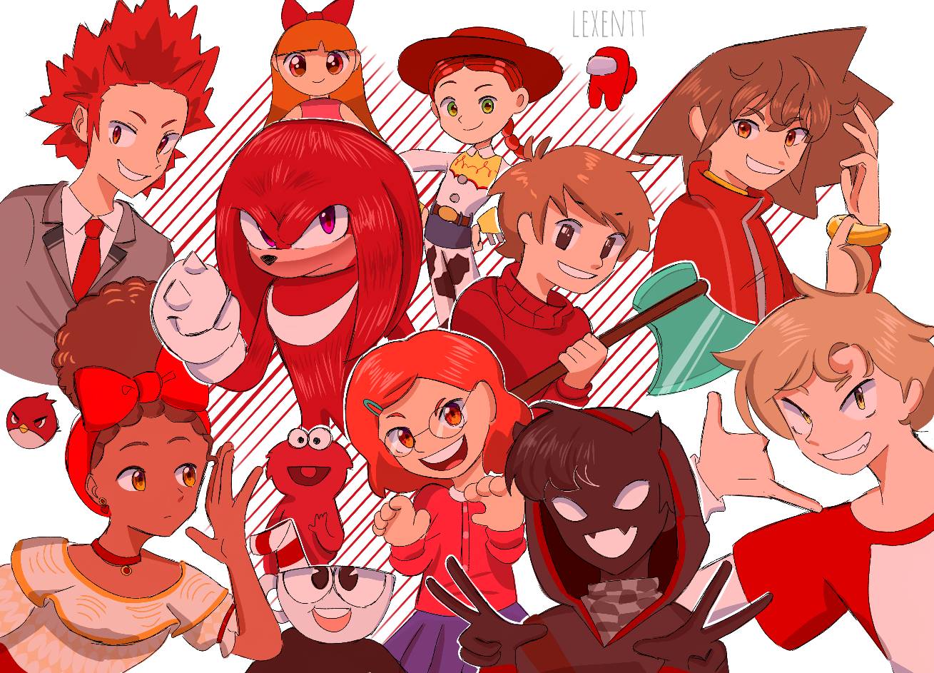 Red characters by Lexentt on DeviantArt