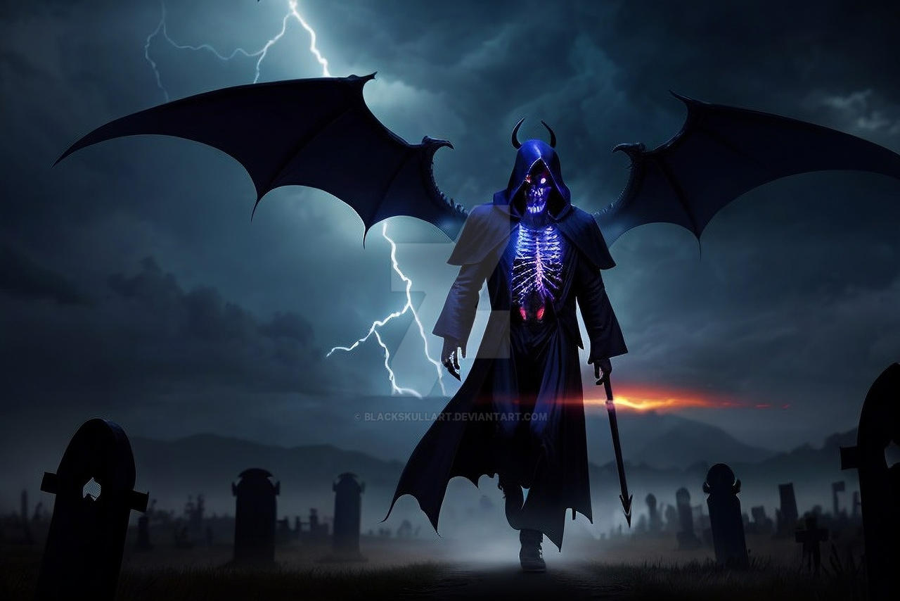 Grem Ripper Grim Reaper walking by BlackSkullart on DeviantArt