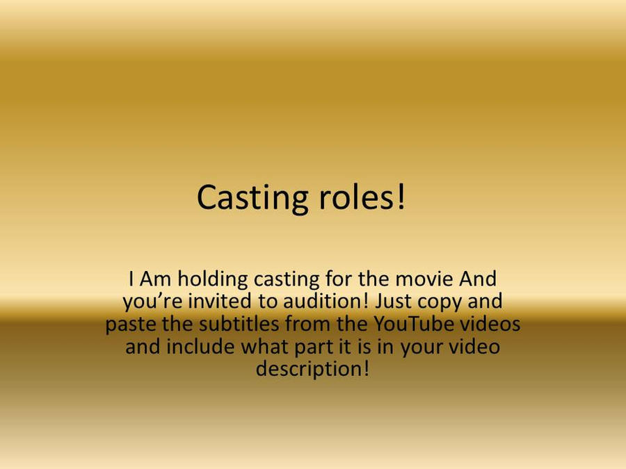 Cast Role casting roles by mhqueen on DeviantArt