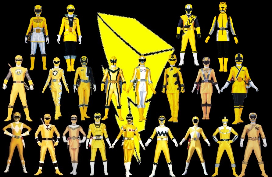 Yellow power rangers by Werehog9413 on DeviantArt