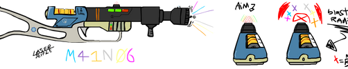 Fallout: Eqestria: Weapons ~ M41N-06 Laser Rifle by Alozec