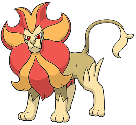 Shiny Pyroar (Male) Dream World / Global Link by rattafratz on DeviantArt