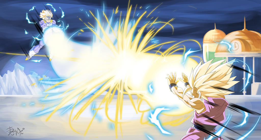 :Commission-Trunks and Gohan power battle