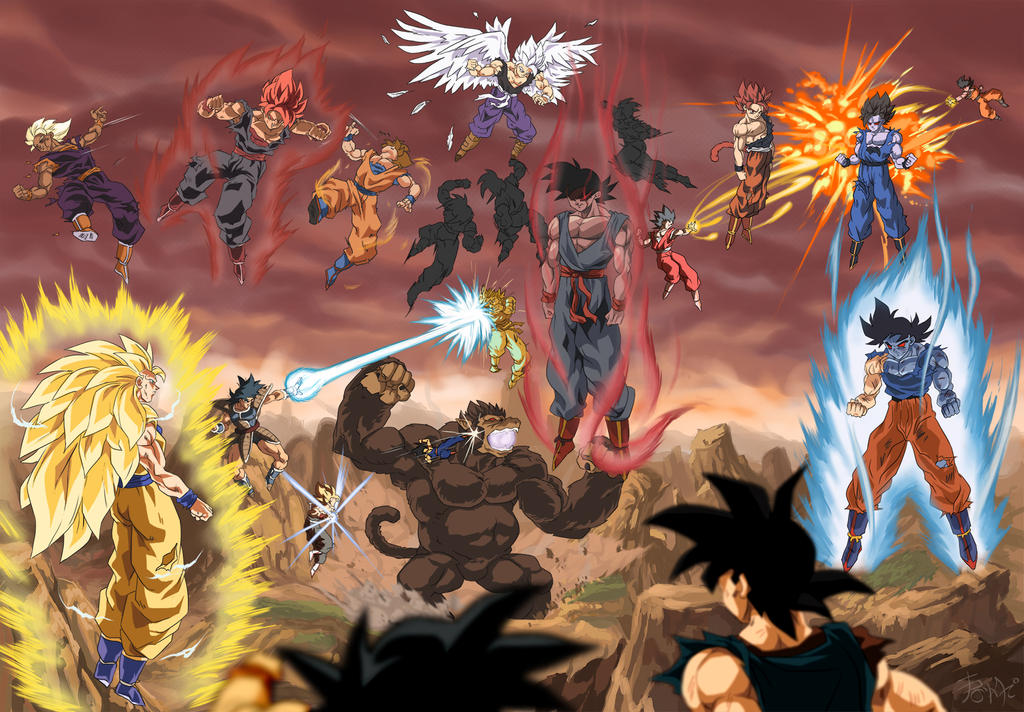 Commission: DragonBall Multiverse - Uub Vs Goku by HomolaGabor on