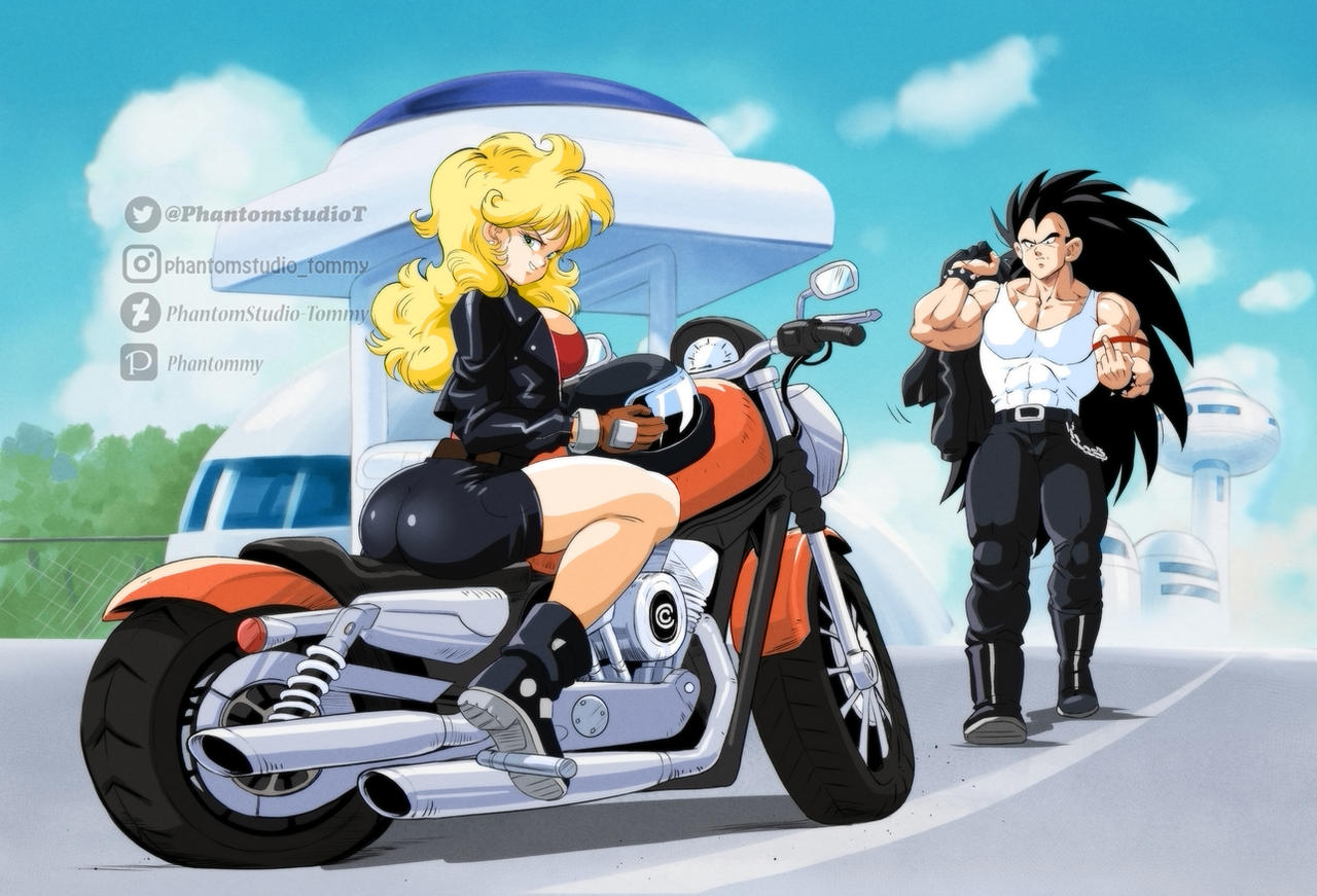 Female Raditz Raditz and launch bikers by PhantomStudio-Tommy on DeviantArt