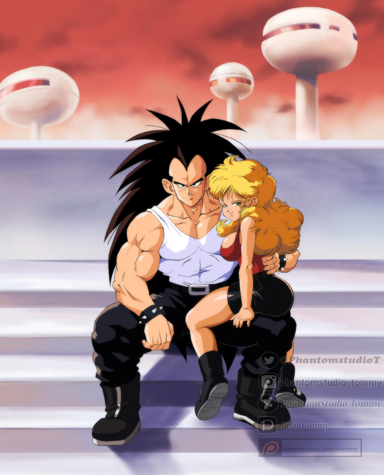 Raditz and launch bikers style part 2 by PhantomStudio-Tommy on DeviantArt