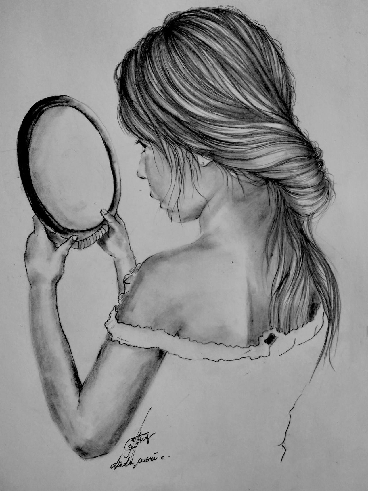 Girl With Mirror By Dthashley On Deviantart Girl With Mirror By Dthashley On Deviantart