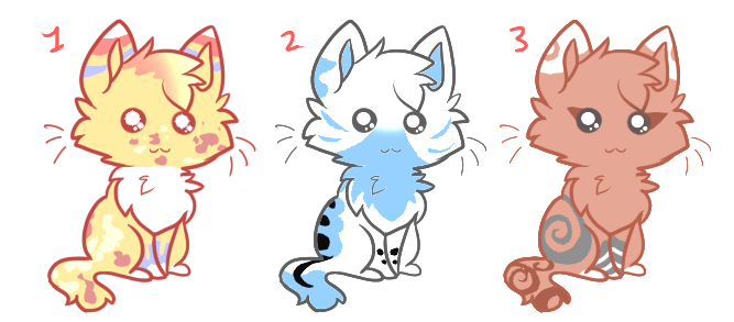Cheap Element kitten adopts OPEN 1/3 by KitKatKira on DeviantArt