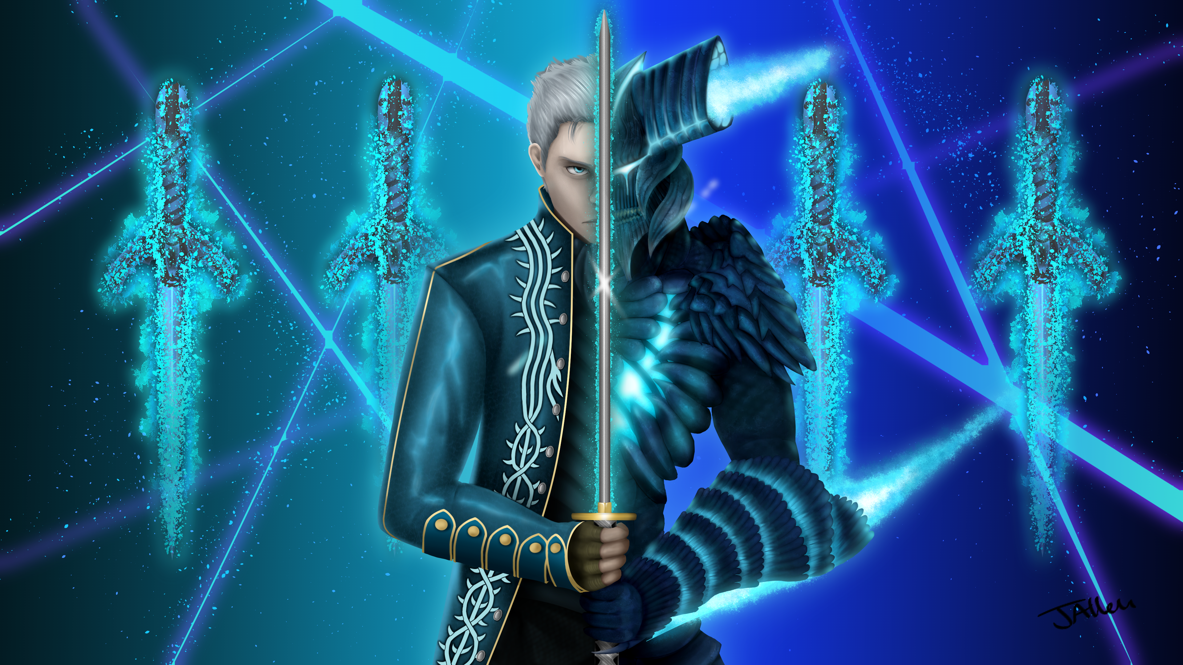 Vergil Sparda (DMC5) - Render by D4rkawaii on DeviantArt